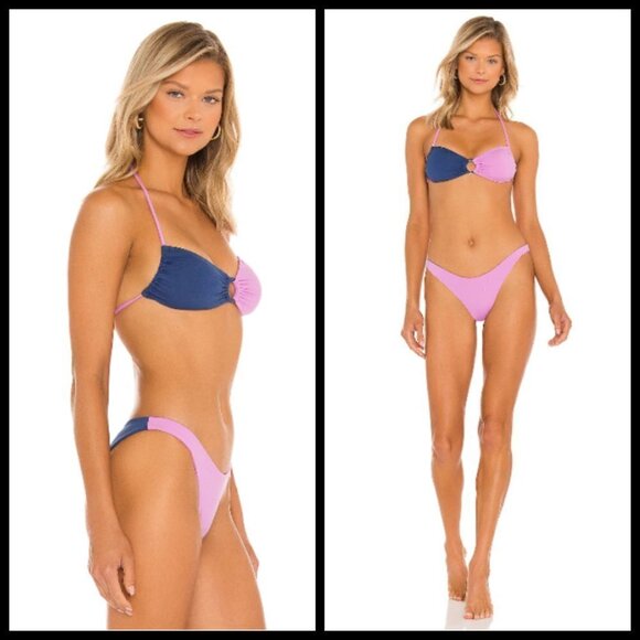 💕L*SPACE💕 Color Block Bikini Set: Ringo Top + Mercury Classic Bottom XL NWT - Picture 9 of 16